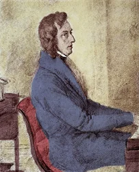 Portrait of Frederic Chopin, Polish composer