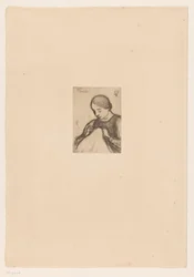 Portrait of Malvina Dedeyn with Needlework