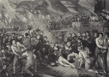 The Death of Admiral Lord Nelson at the Battle of Trafalgar