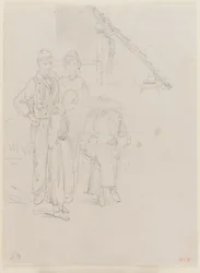 An Artist Sketching, 1858