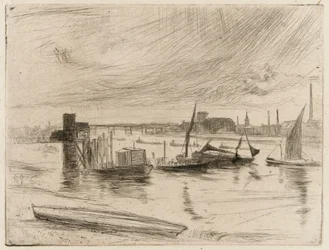 Battersea Dawn Cadogan Pier, 1861