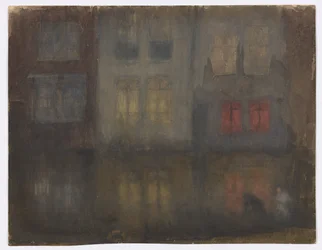Nocturne: Black and Red - Back Canal, Holland