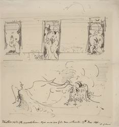 Sketch of the Peacock Room, 1898