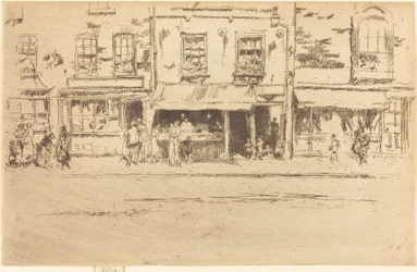 The Fish Shop, Busy Chelsea, 1887