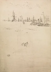 Visitors Boat, from a set of twelve etchings entitled The Naval Review