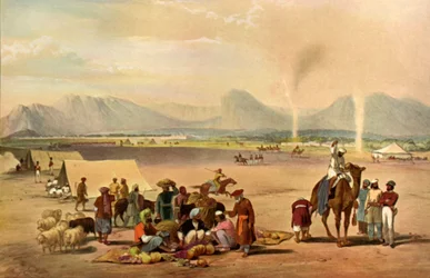 The City of Kandahar Looking from the South Towards Baba Wali Mountain