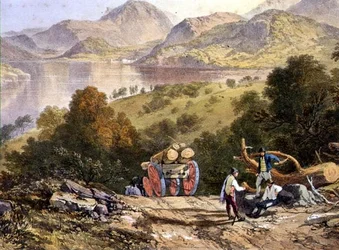 Ullswater, detail of a woodman