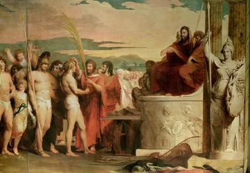 Crowning the Victors at Olympia: Detail of the Victors Being Crowned Before the Hellanodicae