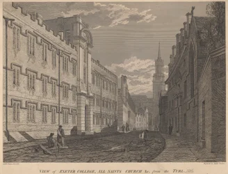 View of Exeter College, All Saints Church, from the Turl