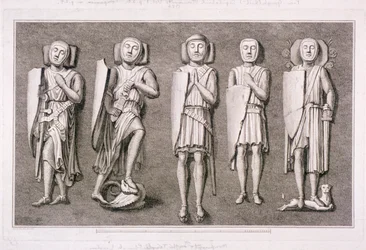 Five Effigies of Knights from Temple Church, London