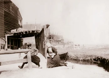 Children Playing, Marken Island, Netherlands, 1898
