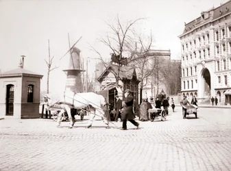 Man with horse, Rotterdam, 1898