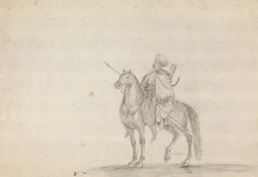 Man on Horseback Carrying a Spear