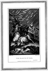The Plague of Rain and Hail, one of the Seven Plagues of Egypt, c1759-c1789