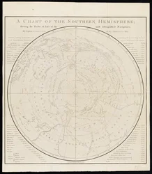 A Chart of the Southern Hemisphere; Showing the Tracks of Some of the Most Distinguished Navigators, by Captain James Cook