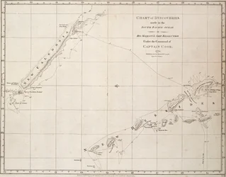 Chart of Discoveries Made in the South Pacific Ocean in His Majesty
