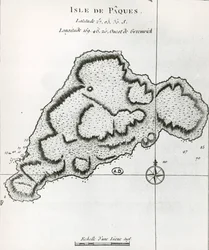 Easter Island, from Travel Atlas by James Cook