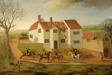 John Sidey and His Hounds at a Farmhouse Near Hadleigh, Suffolk