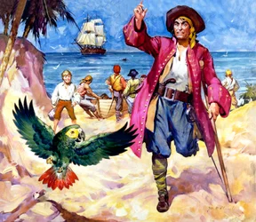 Long John Silver and his Parrot