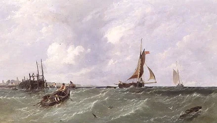 Fishermen laying Lobster Pots