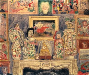 Interior with Three Portraits