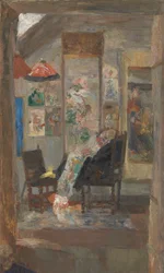 Skeleton Looking at Chinoiseries