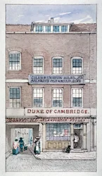 View of the Duke of Cambridge Tavern, Shoe Lane, City of London