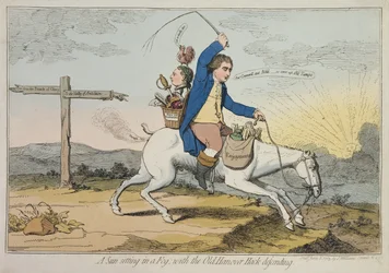 A Sun Setting in the Fog, with the Old Hanover Hack Defending, Published by J. Williams