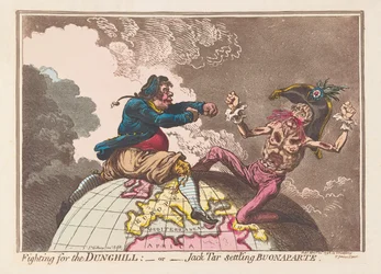 Fighting for the Dunghill or Jack Tar settling Buonaparte