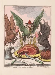 Harpyes defiling the Feast