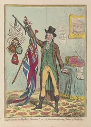 Improvement in Weights & Measures or Sir John Seeclear discovering every balance of every British Flag