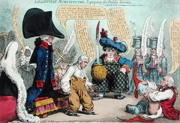 Lilliputian-Substitutes, Equipping for Public Service, published by Hannah Humphrey in 1801