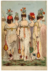 Parisian Ladies in their Full Winter Dress for 1800