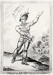 Portrait of an Irish Chief, drawn from life at Wexford, pub. by H. Humphrey, 10th July 1798