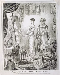 Progress of the Toilet, or Dress Completed, published by Hannah Humphrey in 1810