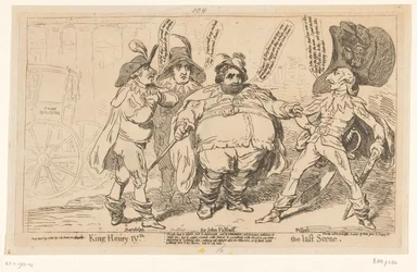 Caricature of Charles Fox, 1788 (King Henry IVth. The Last Scene)