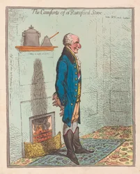 The Comforts of a Rumford Stove, pub 1800