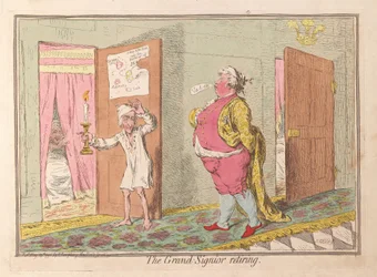 The Grand Signior retiring, pub. 1796