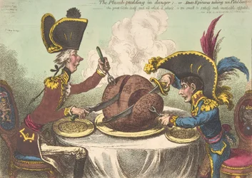 The Plumb-Pudding in Danger, or State Epicures Taking un Petit Souper, February 26, 1805