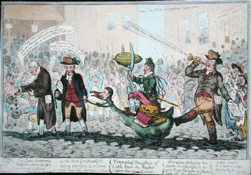 The Triumphal Procession of Little Paul the Taylor upon His New Goose, published in 1806
