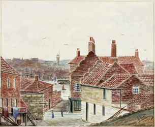 Salmons Lane from the Ballast Railway