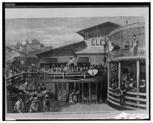 “The Black Exodus - Scenes on the Wharves at Vicksburg”