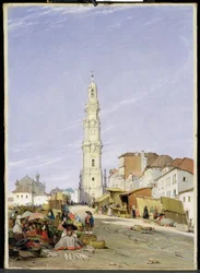 Torre dos Clerigos, Oporto, Portugal, 1837