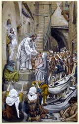 And All the City Was Gathered Together at the Door, illustration for The Life of Christ