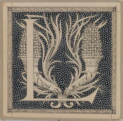 Capital Letter L, illustration from The Life of Our Lord Jesus Christ
