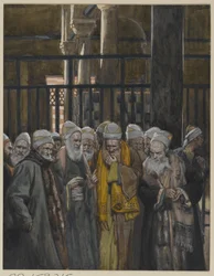 Conspiracy of the Jews, illustration from The Life of Our Lord Jesus Christ