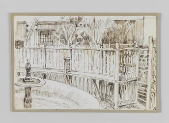 Garden of the dancing dervishes in Cairo, illustration from The Life of Our Lord Jesus Christ