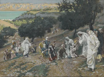 Jesus Heals the Blind and Lame on the Mountain, illustration from The Life of Our Lord Jesus Christ