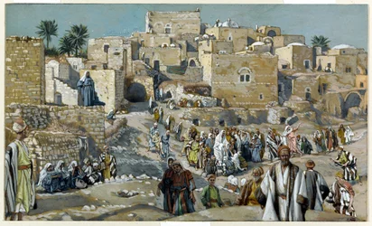 Jesus Passing through the Villages on His Way to Jerusalem, illustration for The Life of Christ, c. 1884-96
