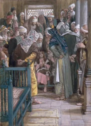 Jesus amidst the doctors, illustration for The Life of Christ